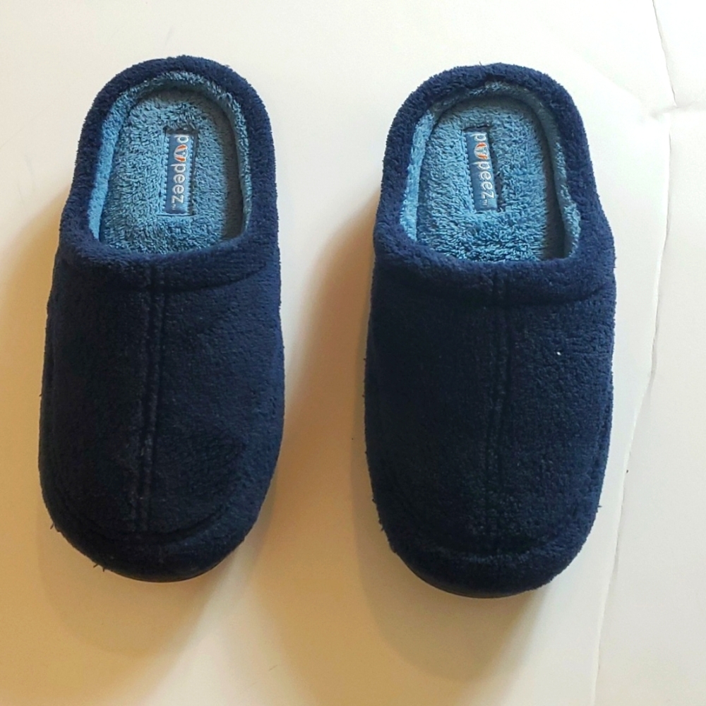 Popeez blue slip on slippers